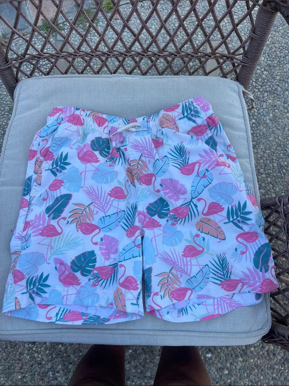 Young boys RSQ Tillys Pink Tropical Flamingo Shorts